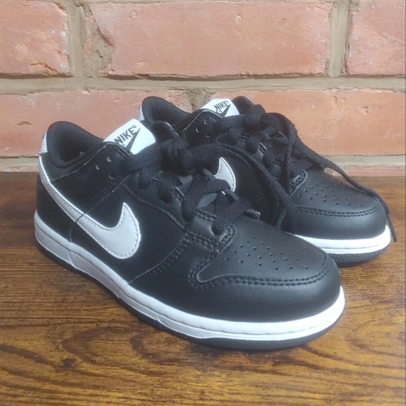 Nike Little Kids Dunk Low Black Panda 2.0 Sneakers Size 13C (PS) - Picture 3 of 11